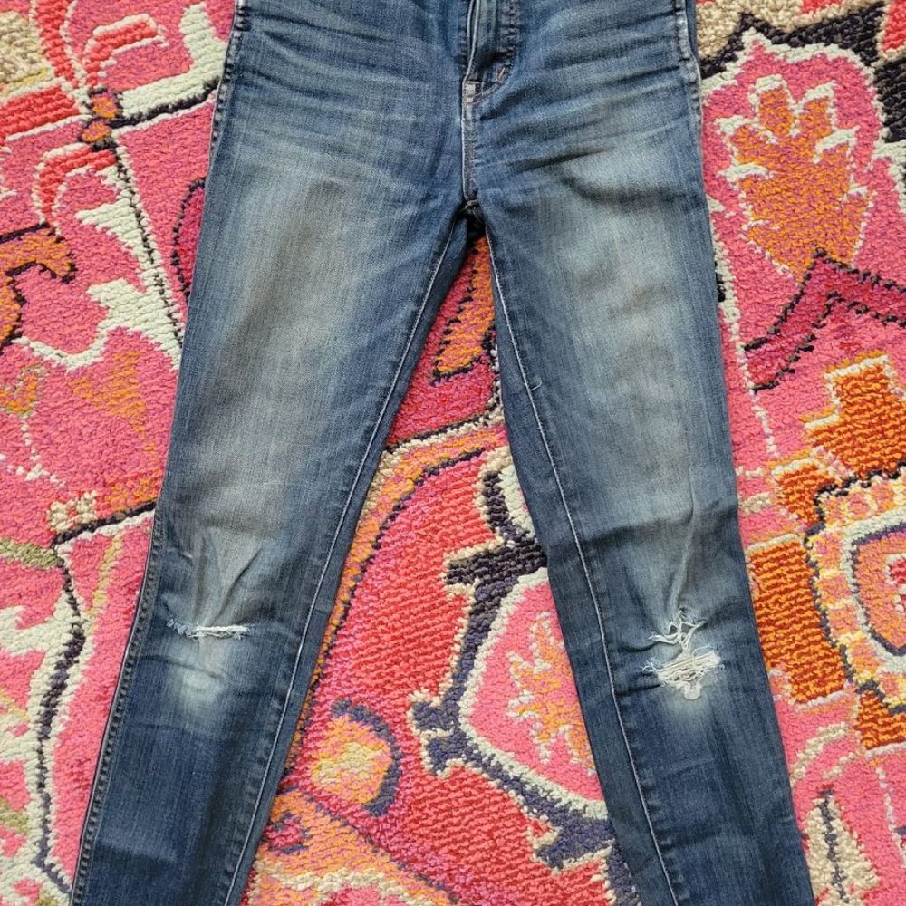 Madewell 10" High-Rise Skinny Jeans with Distressing